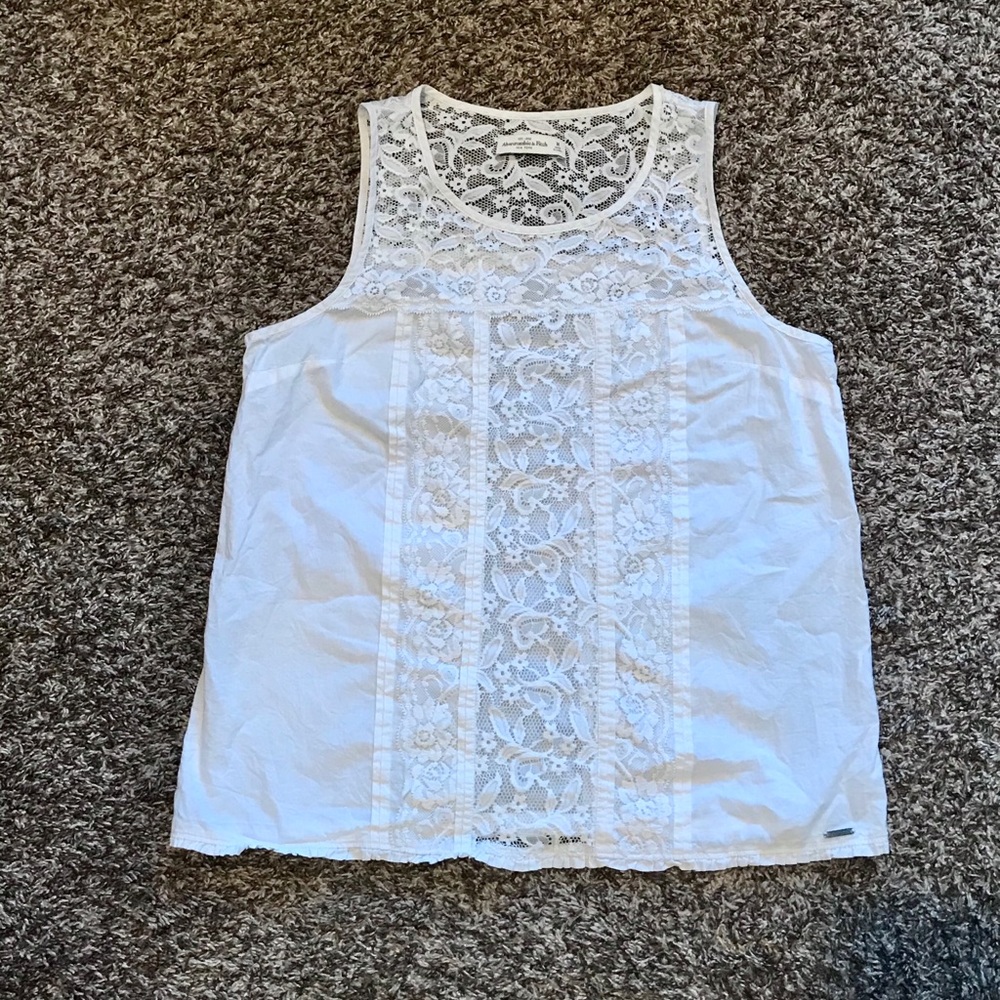 SOLD Abercrombie White Lace Tank Size Medium